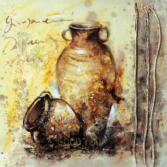 Textured Utensils oil painting